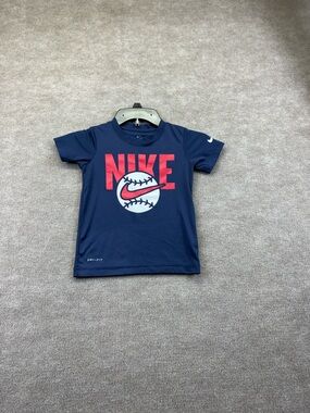 Nike Dri Fit Short Sleeve Baseball Tee Size 4